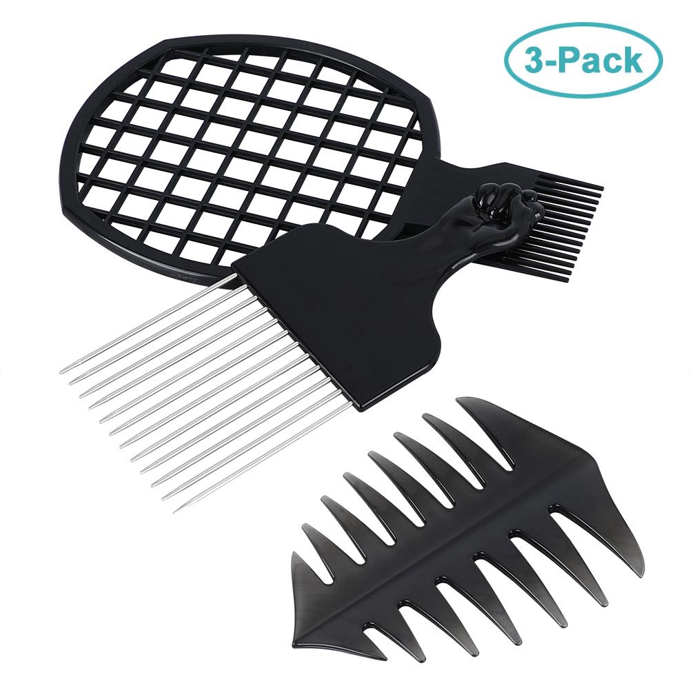 Hair comb 3pcs for 1set Afro Comb Metal Pick Comb Hairstyle tools