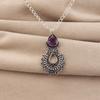Amethyst Gemstone 925 Sterling Silver Handmade Jewelry Designer Pendant 1.8" For Your Love CP-45-2