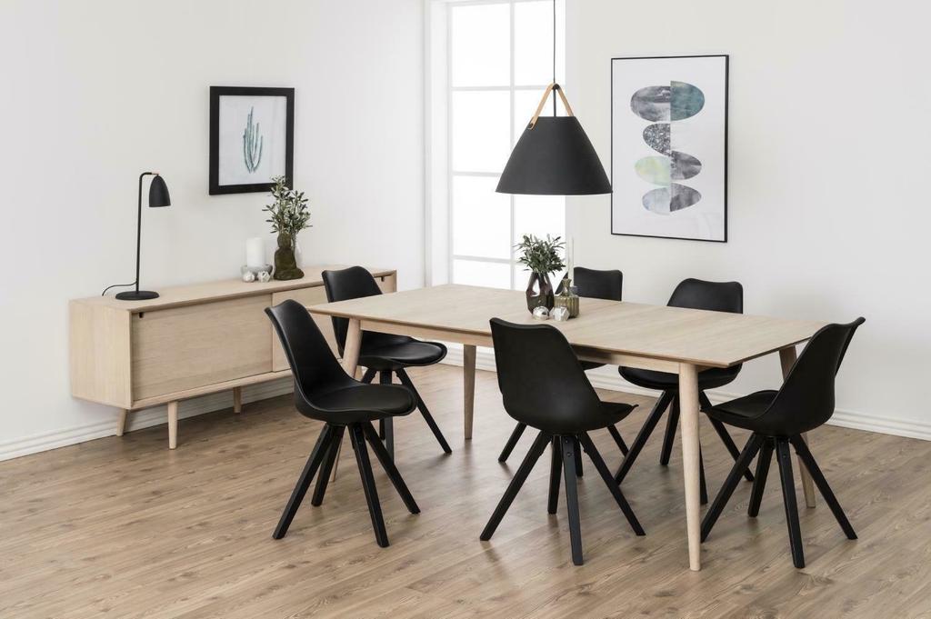 BLACK plastic Dima chair with dining cushion