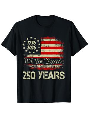 250th Anniversary USA Flag 1776-2026 We The People T-Shirt