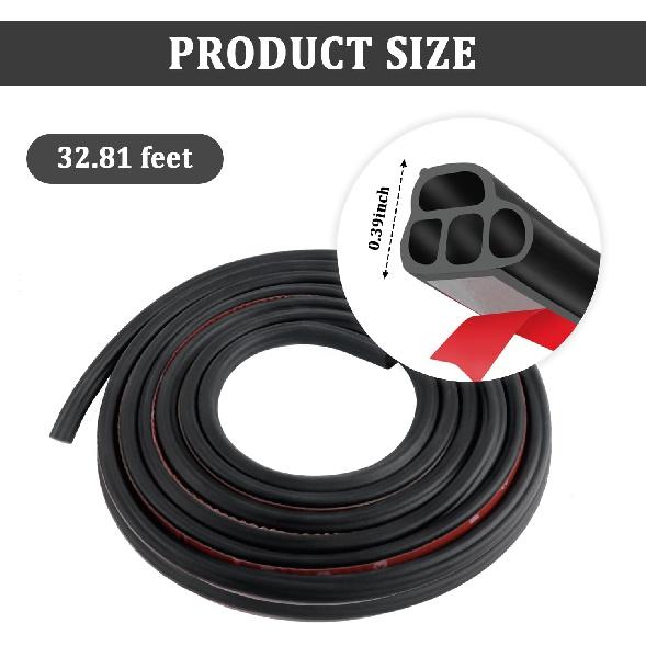 Bandă de Etanșare din Cauciuc pentru Ușa Mașinii, Etanșare Auto în Formă de L cu Strat Dublu, Bandă de Etanșare Universală pentru Ușa Mașinii cu Izolare Fonică, Accesorii Auto pentru Mașină