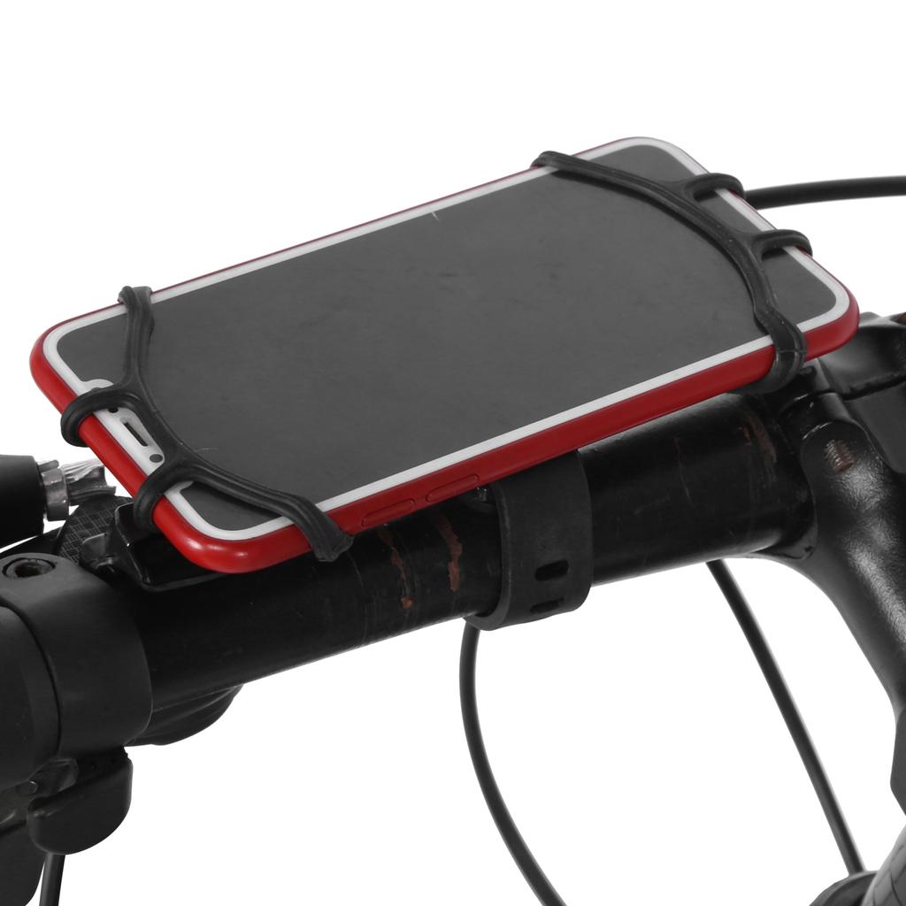 Universal Bicycle Phone Holder Stand Stretchable Silicone Strap 360 Degrees Rotating