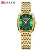 CURREN Fashion Quartz Women Watch Simple Elegant Square Dial Gold Stainless Steel Strap Waterproof Leisure Business Watches