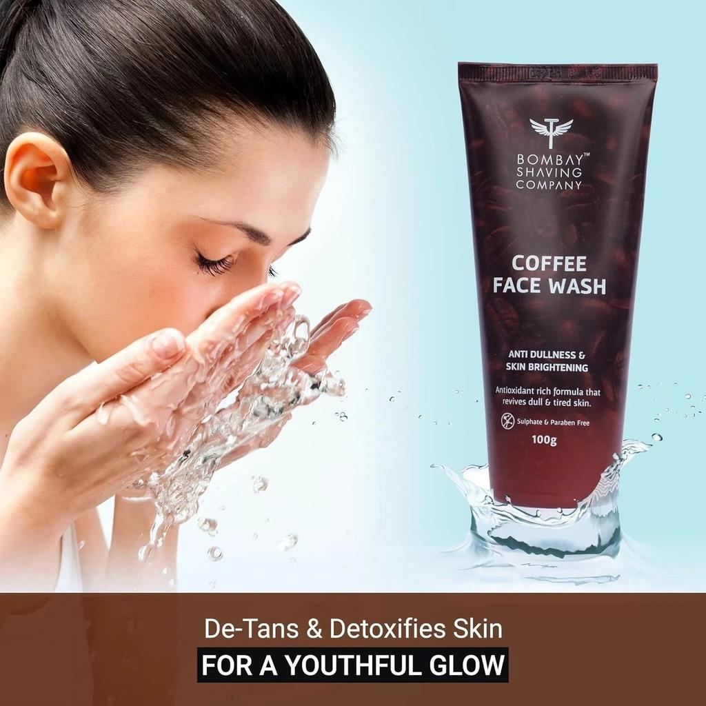 2 X Bombay Shaving Company Coffee Face Wash for Men & Women Deep-Cleanse - 100g