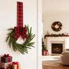 Festive Holiday Wreath Festive Mini Christmas Wreaths for Kitchen Mantle Decor Artificial Norfolk Pine Wreaths with Bow Holiday