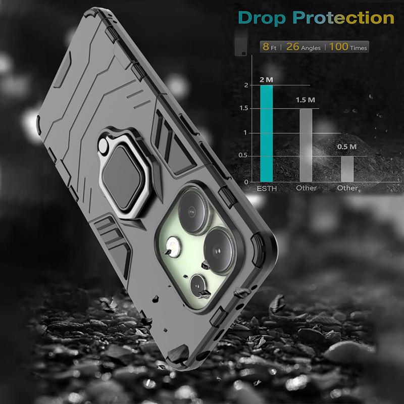 [360° otočný stojan] [Ochrana proti pádu na vojenské úrovni] Kryt Magnetický držák na telefon pouzdro do auta pro Xiaomi Redmi 13c Note 13 4G/5G 13 Pro+ 4G 5G