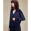Demana Silk Wool Blend Faux Two-Piece Stripe Knit Sweater