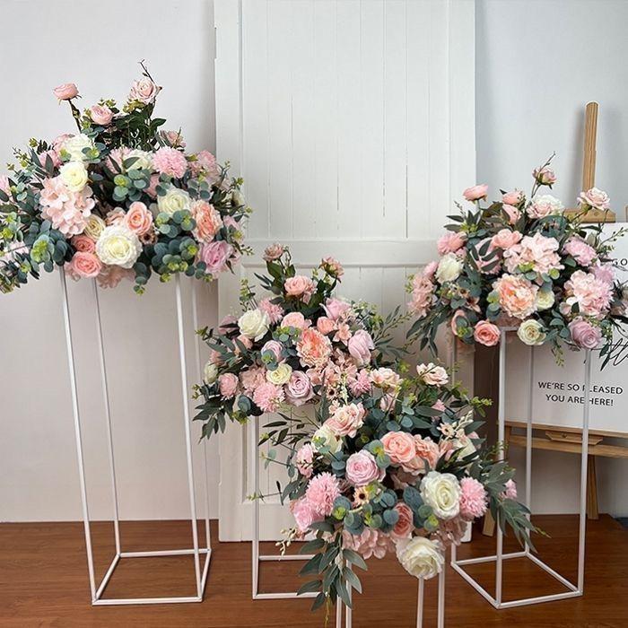 Geometric Iron Art Wedding Flower Ornaments for Venue Decoration