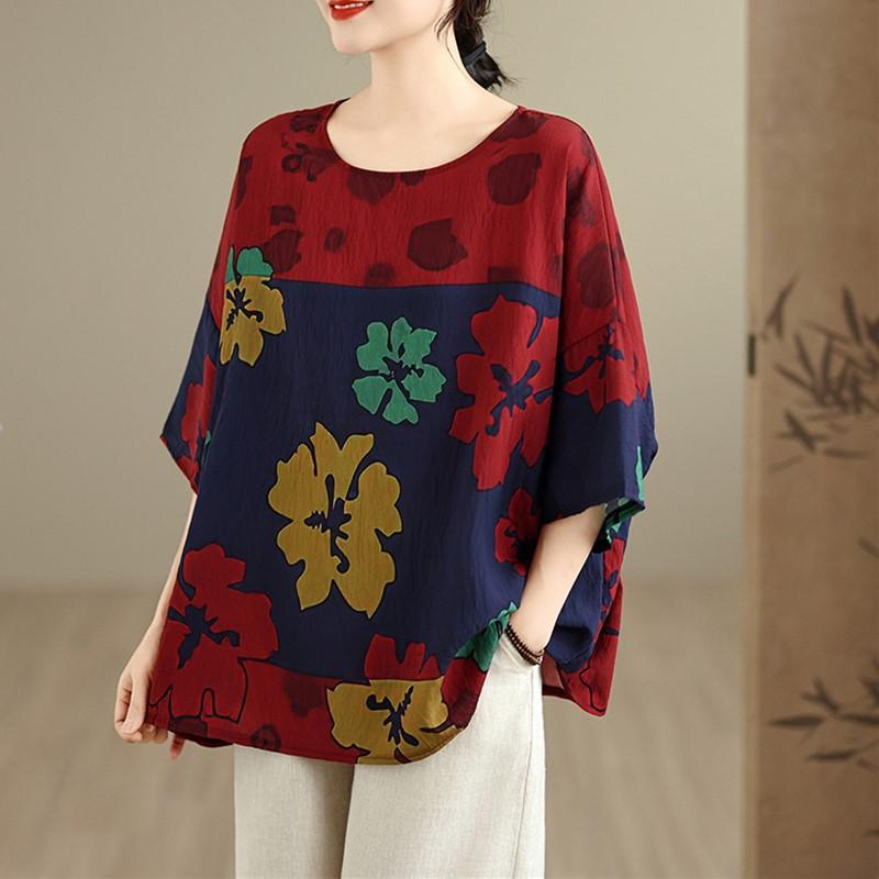 Short Sleeve Oversized Cotton Vintage Casual Loose T Shirt Tops Women Summer T-shirt