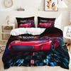3D Printing Speed Racing Bedding Set King Queen Bed Down Duvet Cover Pillowcase 2/3pcs Men and Boys Teenagers Cover Gift