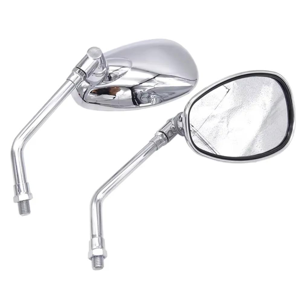 

Rectangular Motorcycle Mirrors Chrome Handle Bar End Mirror Blind Spot Mirrors for 10 mm ID Handle серебряный