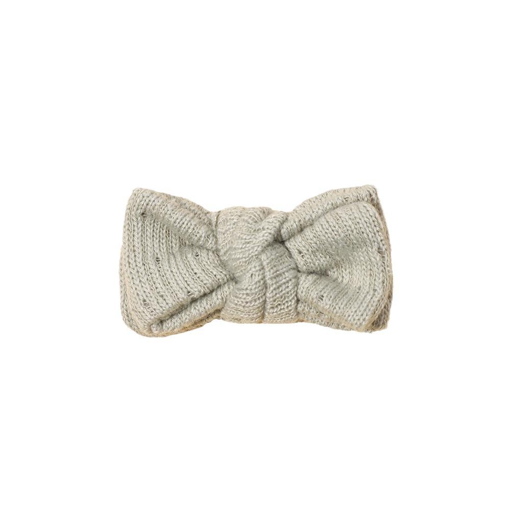 Children's Knitted Bow Hair Clips - Korean Style Decorative Headwear for Girls