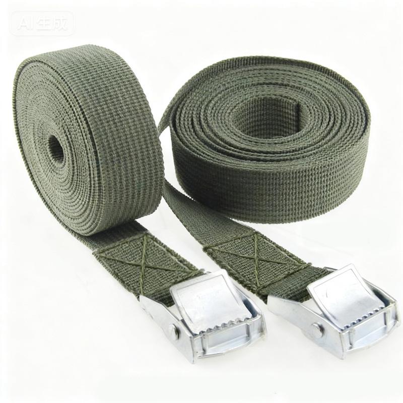 2.5cmx1m Zinc Alloy Buckle Hooks Lashing Strap W/ Buckle Nylon Quick Release Cargo Tie Down Luggage Bag Packing Straps Tied With
