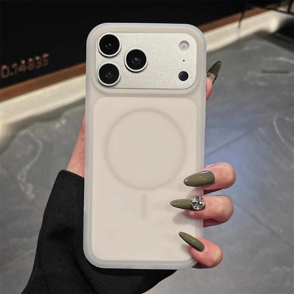 Jelly Silicone Magnetic Case For iPhone 17 Pro Max 16 15 Pro Matte Shockproof For Magsafe Wireless Charging Candy Colors Cover