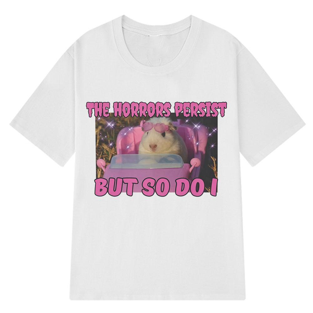 The Horror Stories Are Still Ongoing But I Still Unisexaged To Create A Fun and Cute Guinea Pig Emojipatterned TshirtWomen YK