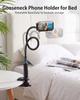 Oatsbasf Flexible Gooseneck Phone Holder for Bed, Bedside, Desk,Headboard,31.5in Long Arm, 360° Rotation Overhead Phone Mount