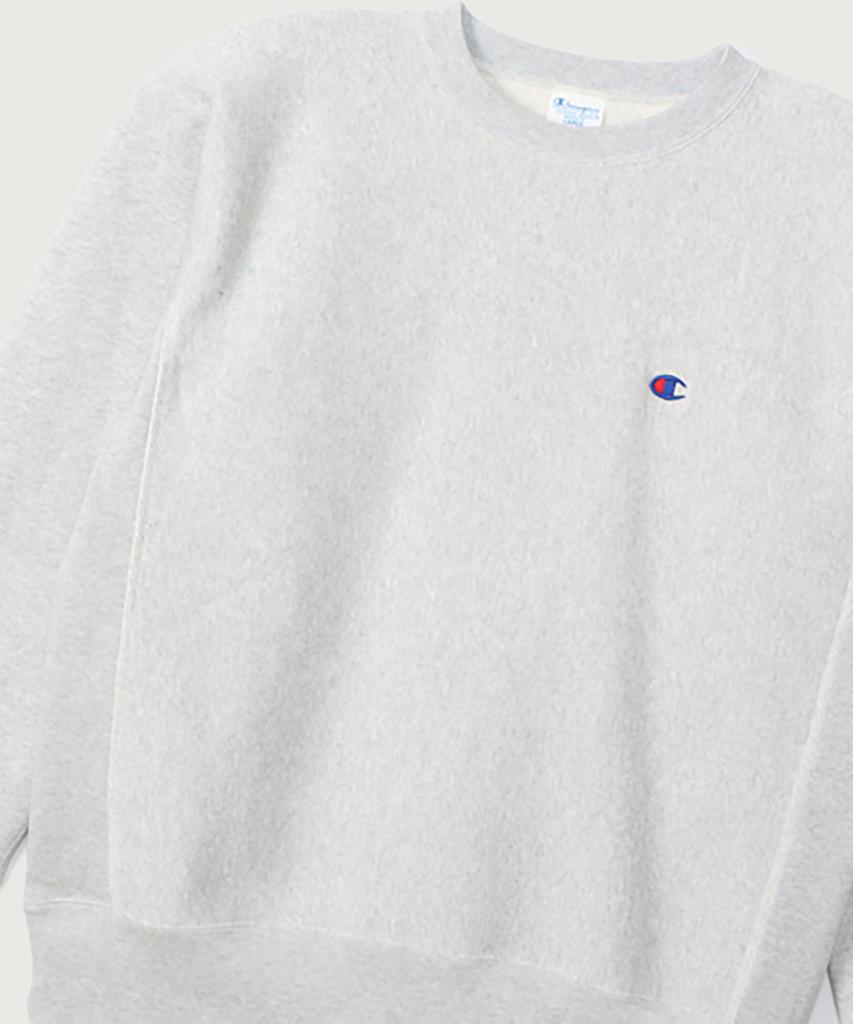 CHAMPION Reverse Weave Blu-Tack C Logo Loose Fit Brushed Sweatshirt Silver Grey