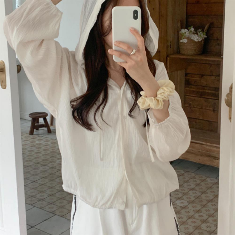 New ArrivalS Open Run Women S Sheer Hooded Long Sleeve pluS Size looSe Fit Shirt