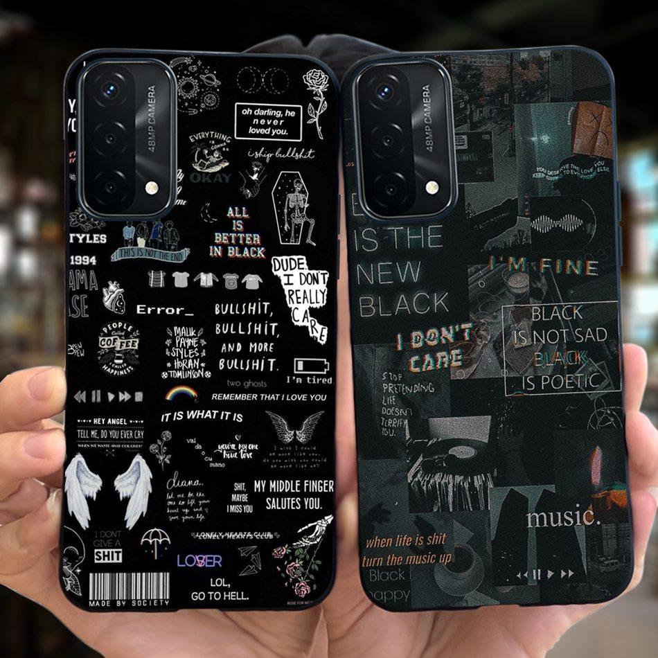 Für OPPO A93 5G Hülle Oppo A74 5G CPH2197 CPH2263 Modisches Mond Design Weiches Silikon Schutzhülle Handyhüllen