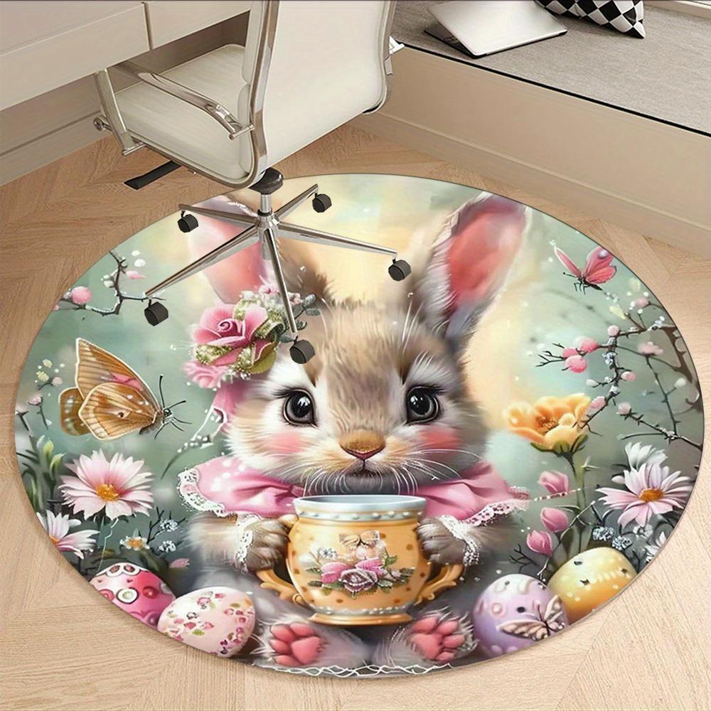 Butterflies And Flowers Painting Fashion Rug Nonslip Carpet Office Chair Mat Design For Office Decor Home Living Room Bedroom Giftt1
