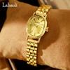 La Baoli Women's Exquisite Oval Dial Gold Watch with Steel Band - Trending Internet Celebrity Style