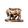 Kamdhenu Cow and Calf Sculpture Brass Showpiece