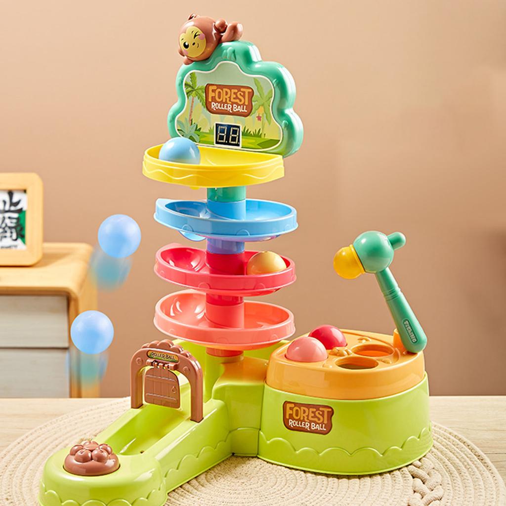 Educational Balls Drop Toy for Toddlers Develop Fine Motor Skills and Cognitive Abilities with Swirling Tower