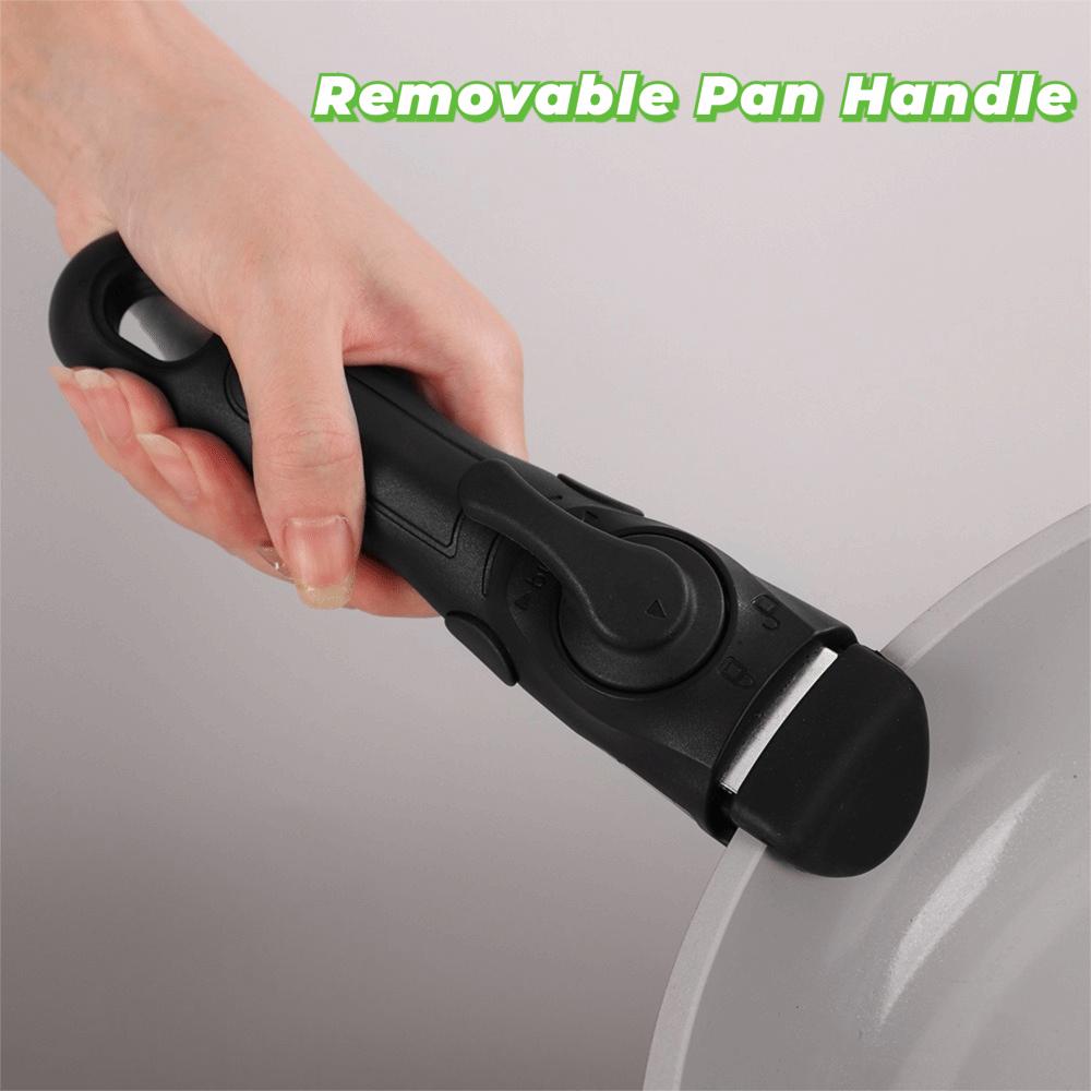 Heat-resistant Frying Pan Handle Knob-style Buckle Pot Hand Grip Detachable Pan Handle  Farmhouse