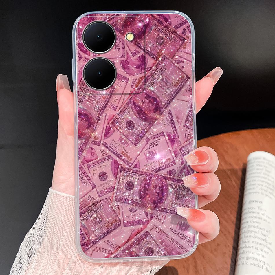 Phone Case For Vivo Y100i Y200i Y300i Y500i 5G Vintage Angel Soft Transparent Silicone High Quality Shockproof Funda