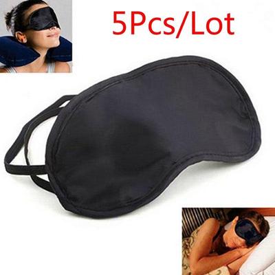 5 X Soft Comfortable Eye Mask Shade Cover Blindfold Night Sleeping Black