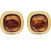 Clip On Earrings for Non Pierced Ears, Gold Tone Lightweight Clip-On Earrings for Women, Vintage Style Jewelry for Everyday Wear