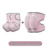 Breathable Adjustable Pink Knee & Elbow Pad Set