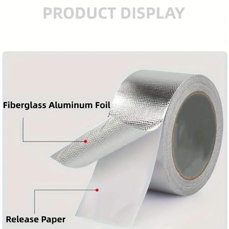 Hochbelastbares, hochtemperaturbeständiges Glasfaser-Aluminiumfolienband für HLK-Abdichtung & Isolierung – Wasserdichtes, feuerfestes Klebeband für Rohre