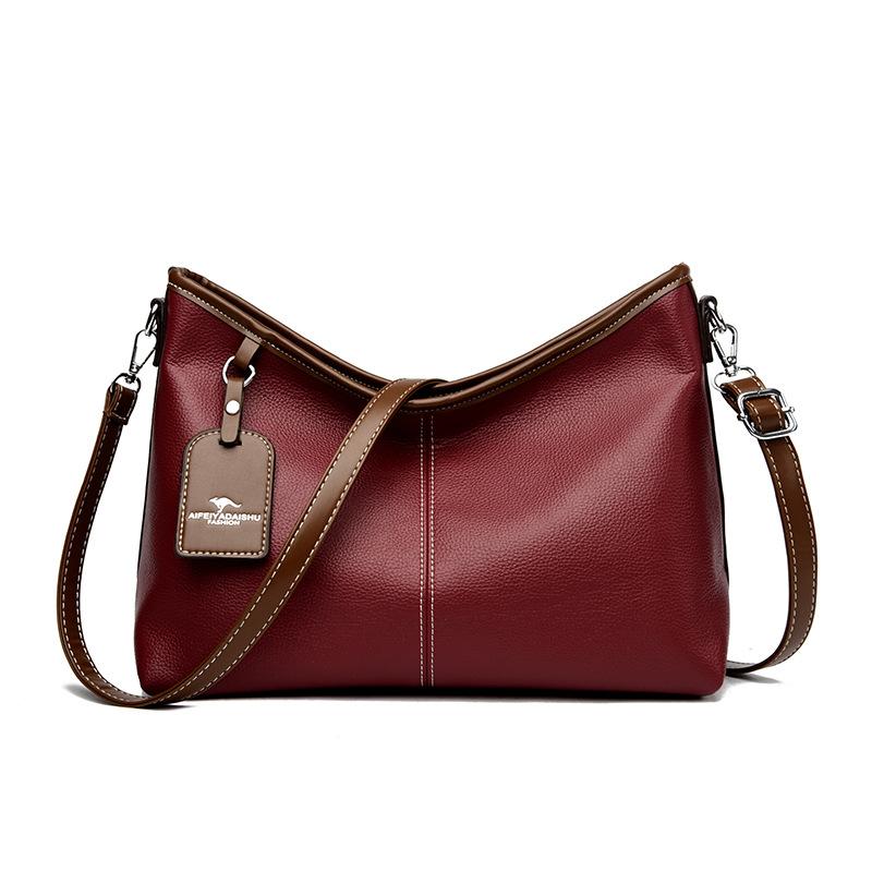 

Женская сумка кроссбоди большой вместимости, модная, стильная и простая сумка для поездок на работу бордовый