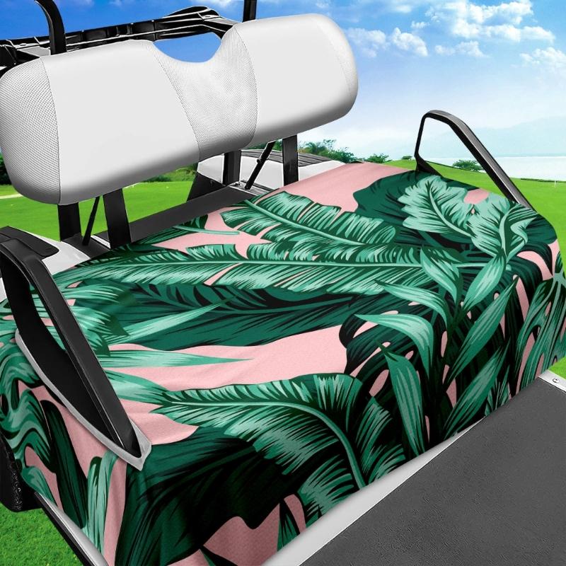 Leaf Pattern Golf Cart Seat Towel Blanket Benches Seat Protector Universal Golf Car Seat Cover Easy Installation