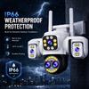 YOOSEE Ai APP Kültéri 10x ZOOM WiFi CCTV Kamera HD 20MP Éjjellátó Kétirányú Beszélgetés Biztonsági Kamera Vízálló Napálló Távoli Megtekintés