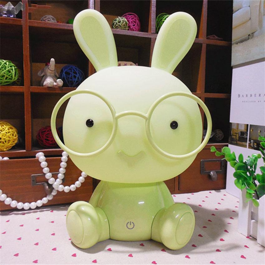 Χαριτωμένο LED Νυχτερινό Φωτικό Κουνελάκι για Παιδικά Δωμάτια - Επιτραπέζιο Φωτιστικό με Αισθητήρα Αφής