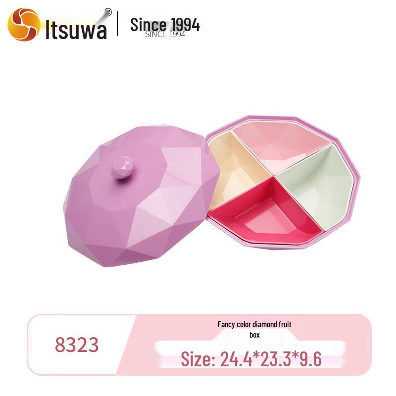 Food-Grade Melamine Round 5-Compartment Serving Tray