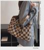 Women's Large-Capacity Leopard Print Tote Bag - 2023 Checkerboard Fashion Shoulder Bag
