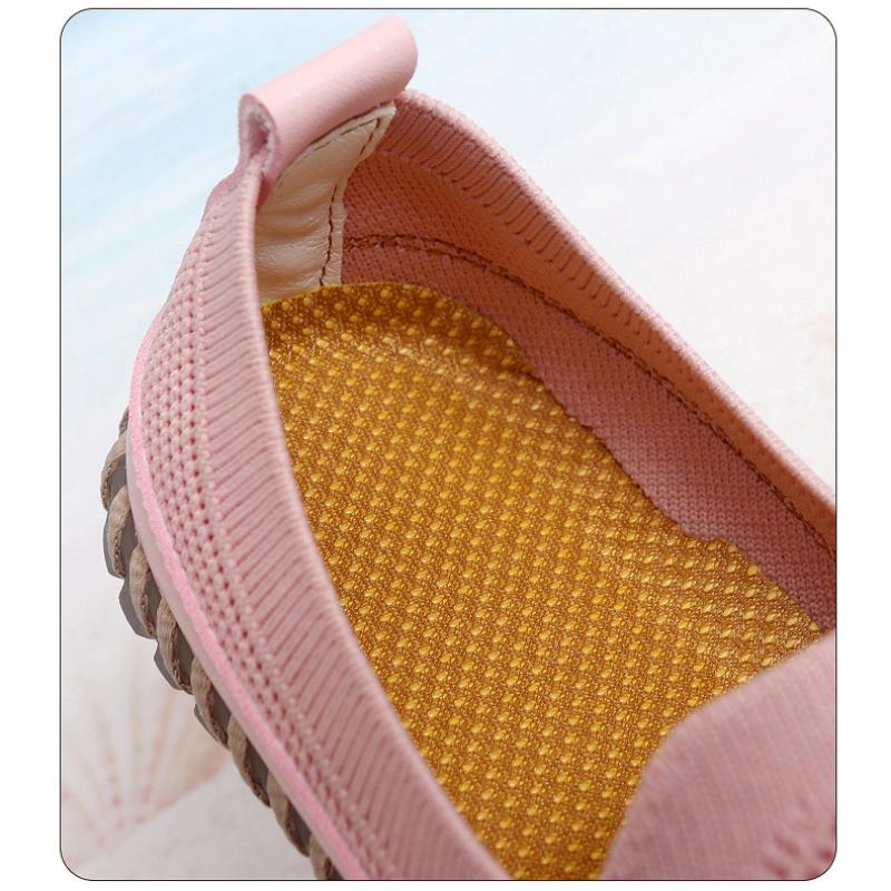 Women's Handmade Mesh Sneakers Slip On Loafers Breathable Casual Shoes Flats Summer