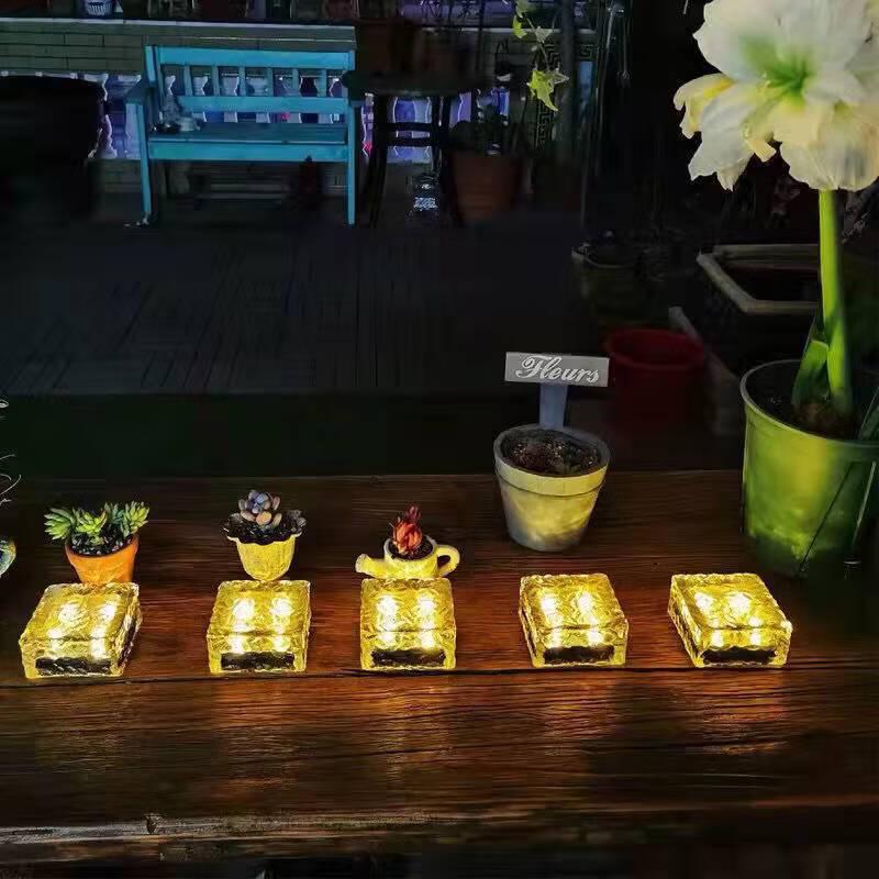 Solar Ice Brick Pathway Light