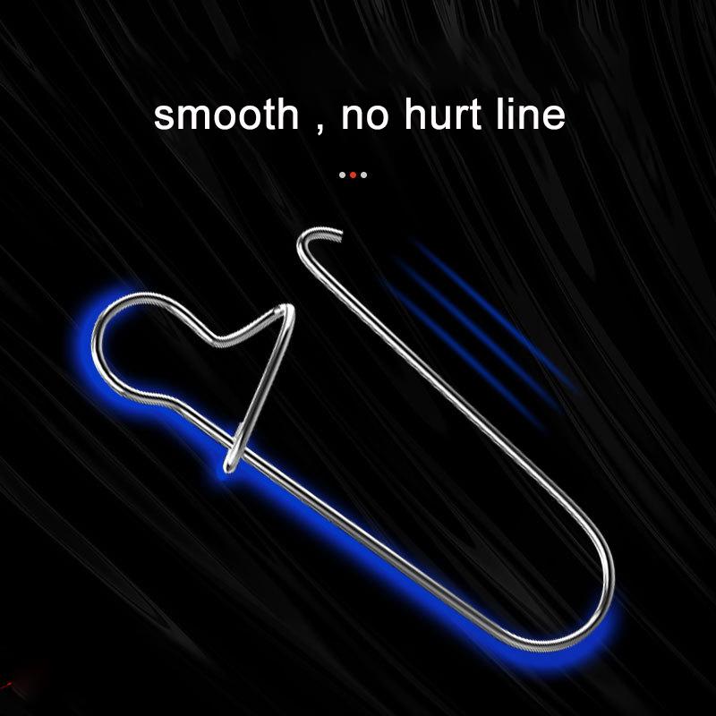 50PCS Fishing Bearing Rolling Swivel Solid Ring Squid Jig Lure Swivels Fishing Connector Snap Accessories Stainless Steel