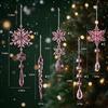 2026 Snowflake Icicle Pendant Set: Transparent Acrylic Christmas Ornaments