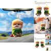 Adorable Plush Dog Acrylic Car Rearview Mirror Hanging Decoration Charm Gift