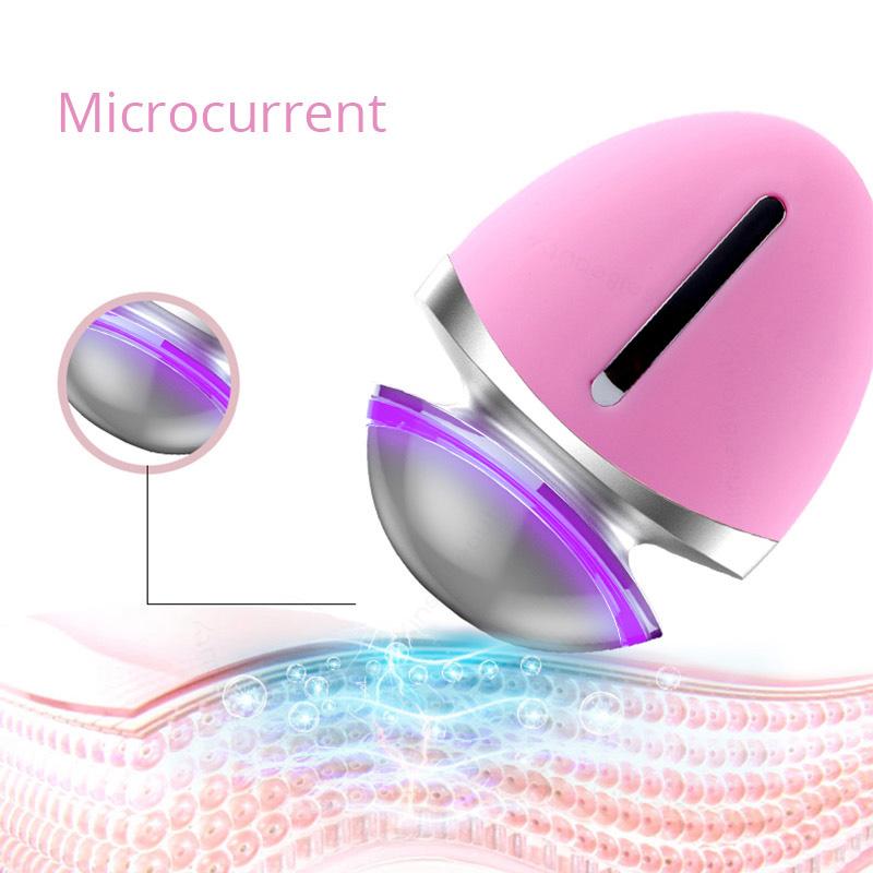 Dispositivo di Pulizia Ricaricabile in Silicone Lavaviso Elettrico Viso Microcorrente Temperatura Costante Impermeabile Detergente Ultrasonico per Pori