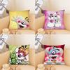 Pc Cartoon DDiddl Love Cute Pillow Case Fashion Square Pillowcase Bedroom Sofa Room Ins Decoration Leisure