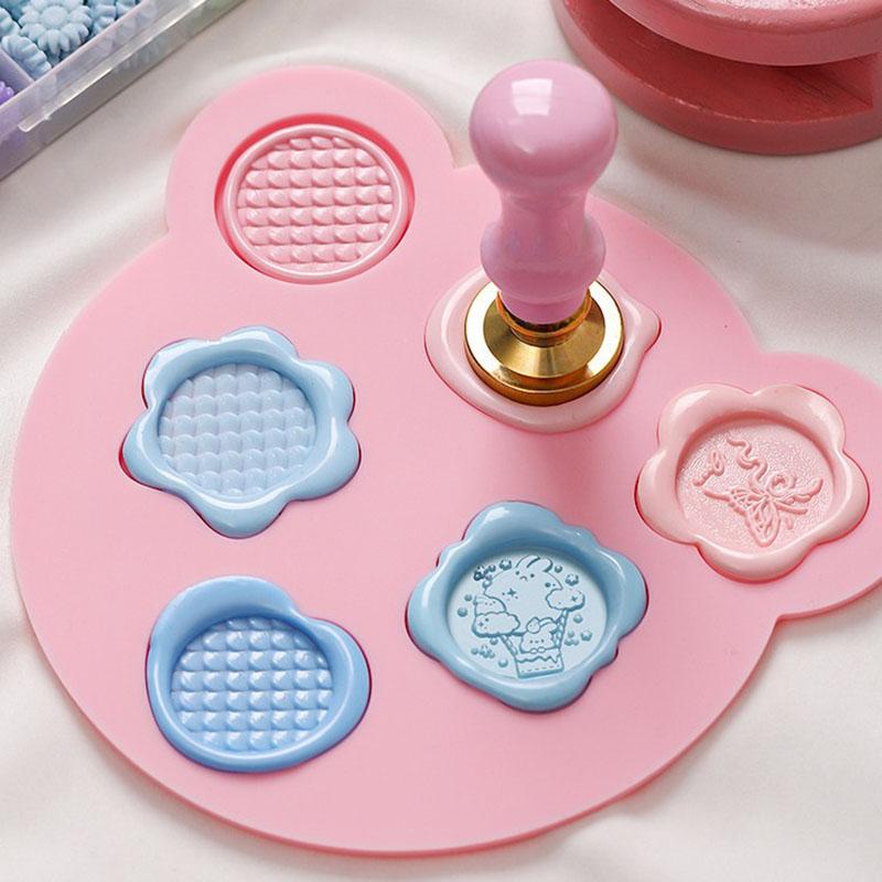 Wax Seal Stamp Silicone Mold Pad Multiple Sizes Sealing Wax Fix Shapes Mats Sealing Fixer Envelope Invitation DIY Making Tool