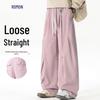 Luomeng American Style Loose Wide-Leg Casual Cargo Pants
