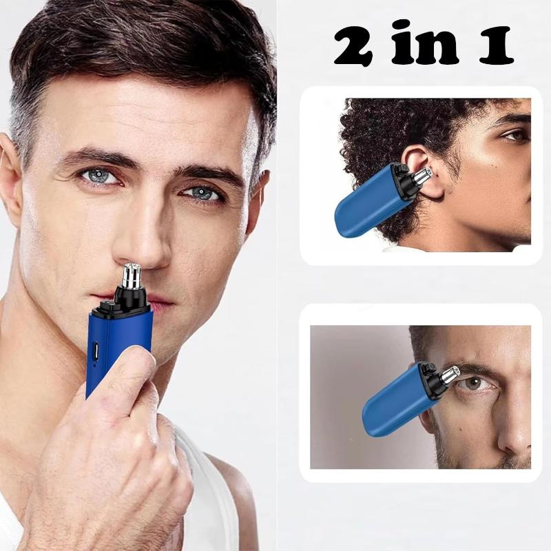 1 Set Washable Mini Portable Electric Clipper Usb Rechargeable Nose And Ear Hair Trimmer For Men Quick Charging Low Noise