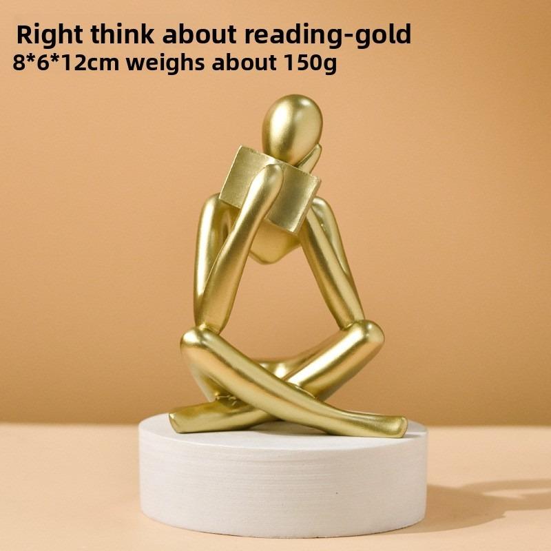 Новая Подходит для Домашнего Искусства Украшение Современная Эстетичная Фигурка Декор Абстрактная Статуя Читающего Мыслителя Скульптуры 1 шт.